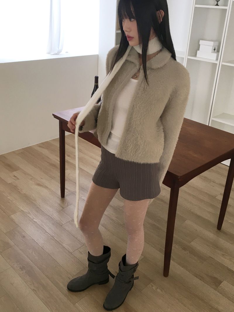 Lanpi slim knit muffler
