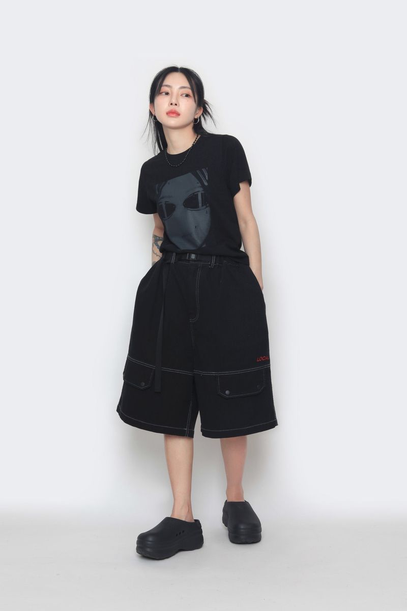 Stone Local Belt Bermuda Pants