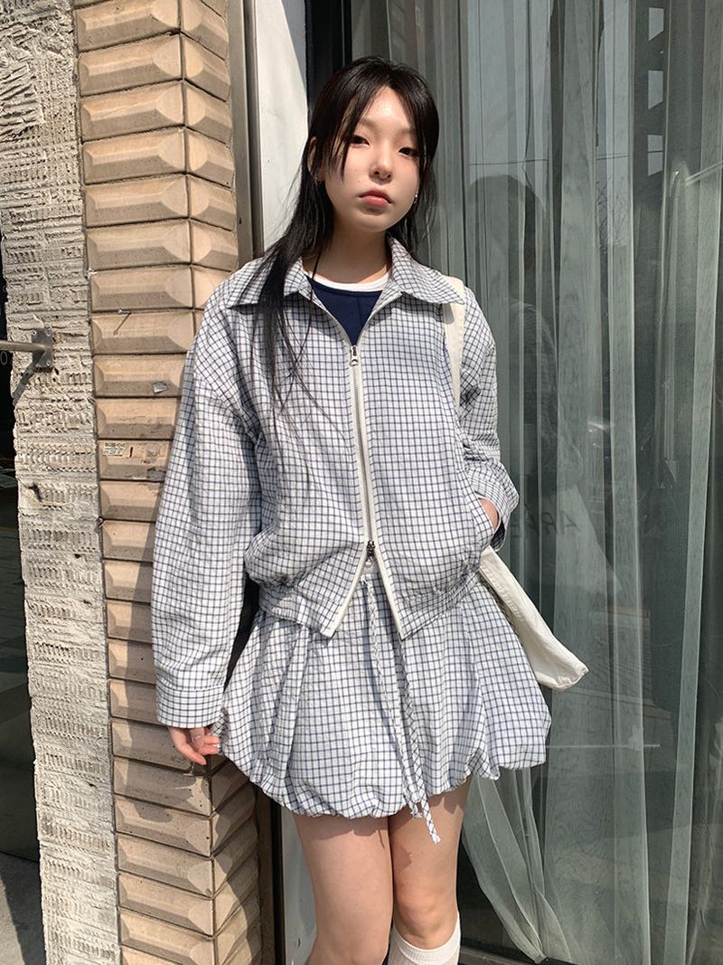 LIGHT CHECK BLOUSON (2C)