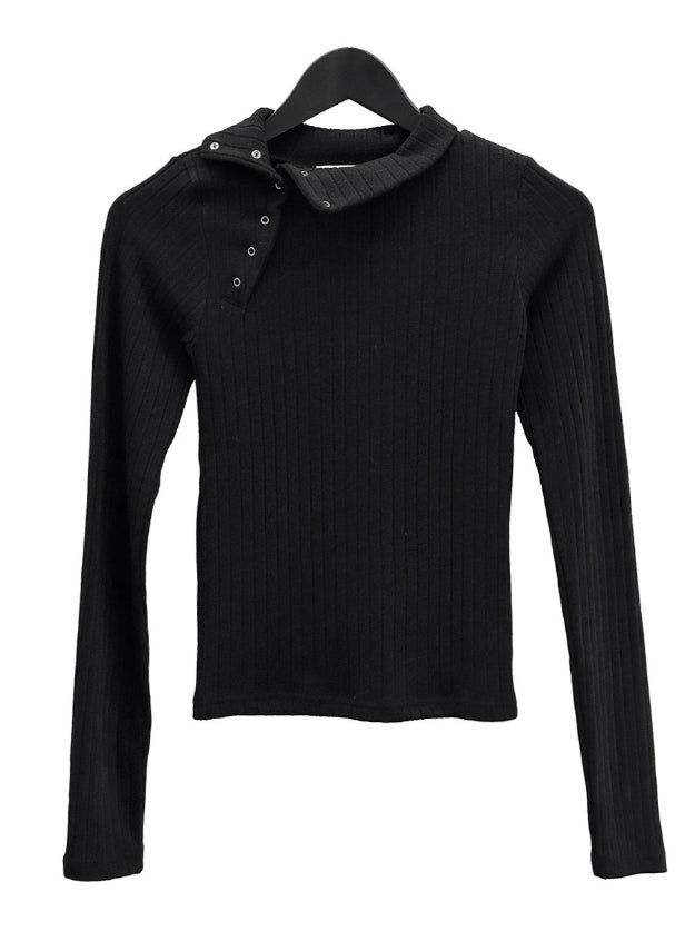 Asymmetric Snap Collar Tee