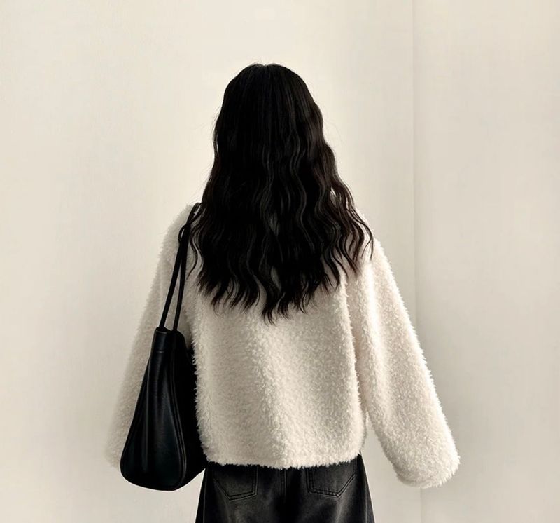 Cyan collar neck popgle short jacket