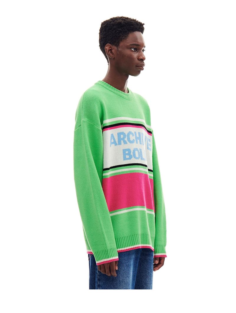 AB STRIPE PANEL KNIT (GREEN)