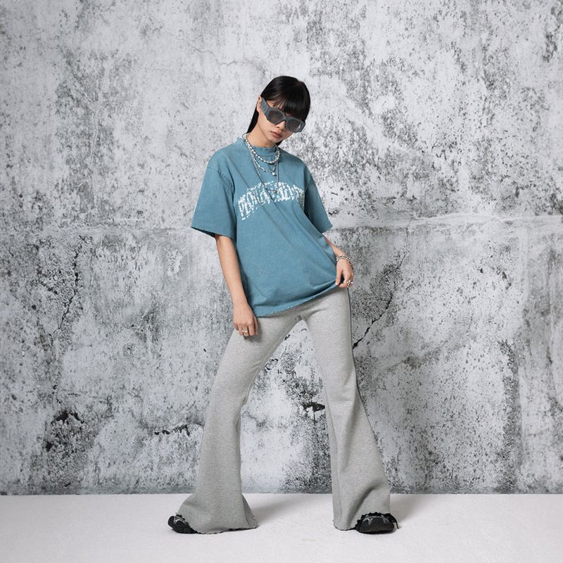 PEOPLEOFTHEWORLD（ピープルオブザワールド）の「Basic Fine Bootcut Banded Waist Pants (GRAY)（Pants）」