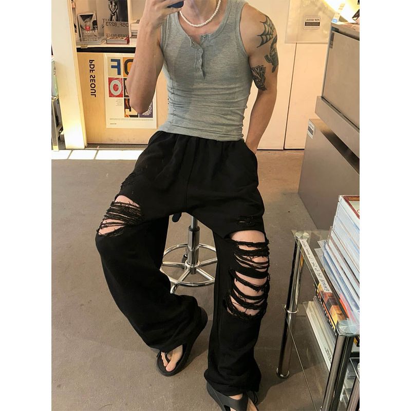 [MUSCLE FIT] Curve slit henry neck sleeveless(5color)