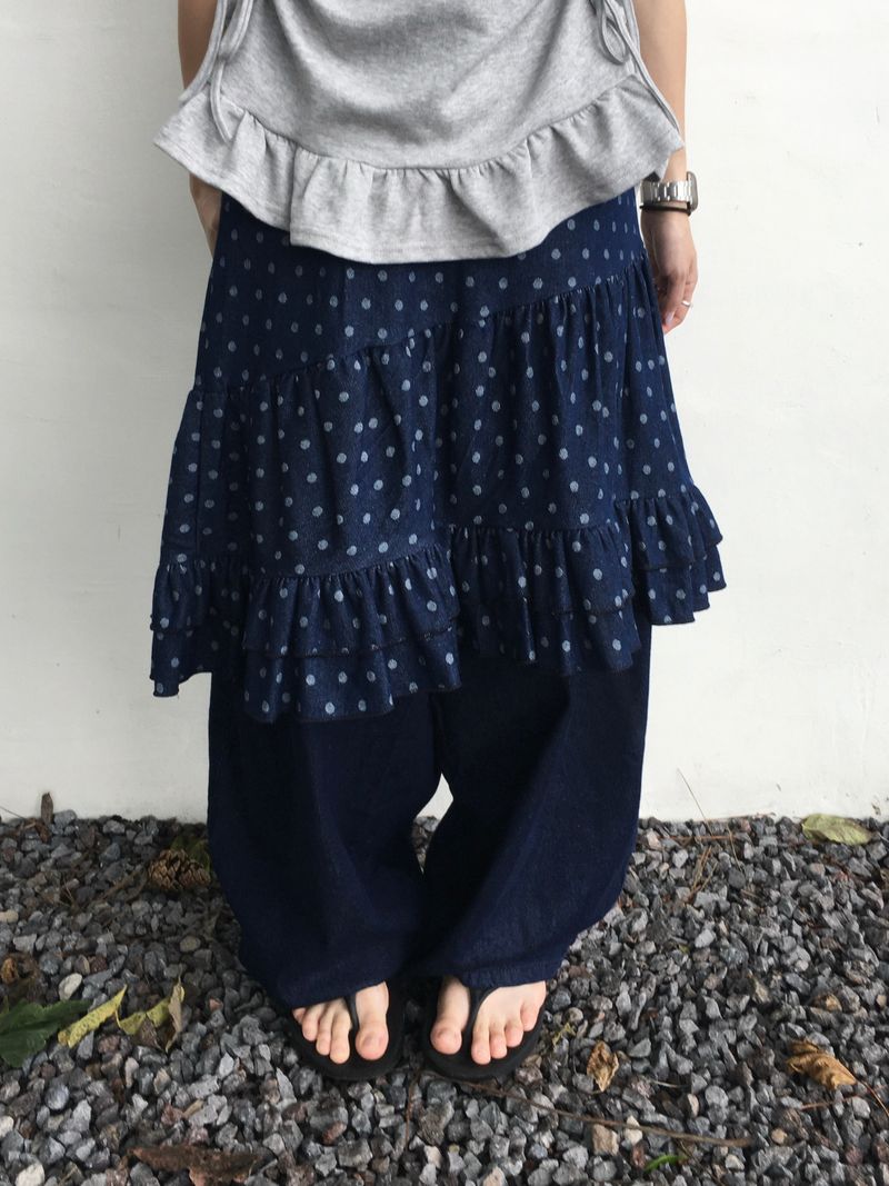 RITCORE(リットコア)の「Lily Dot Unbalanced Denim Skirt (2c)(Skirts)」