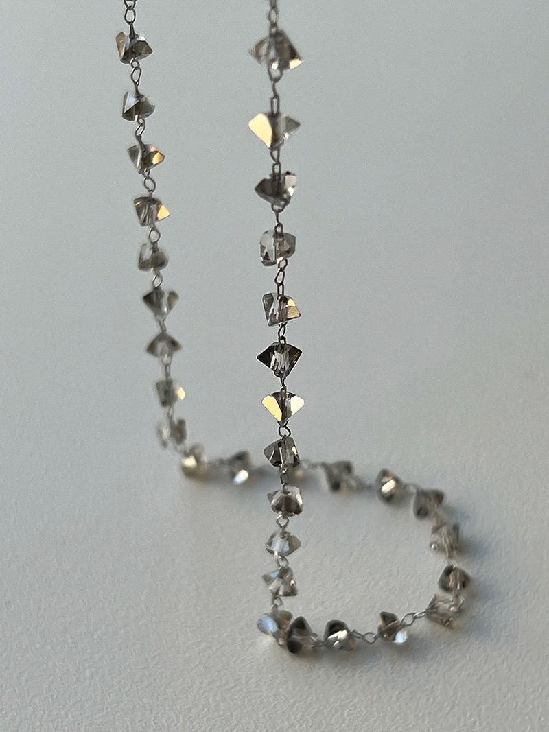 Ice black blue choker