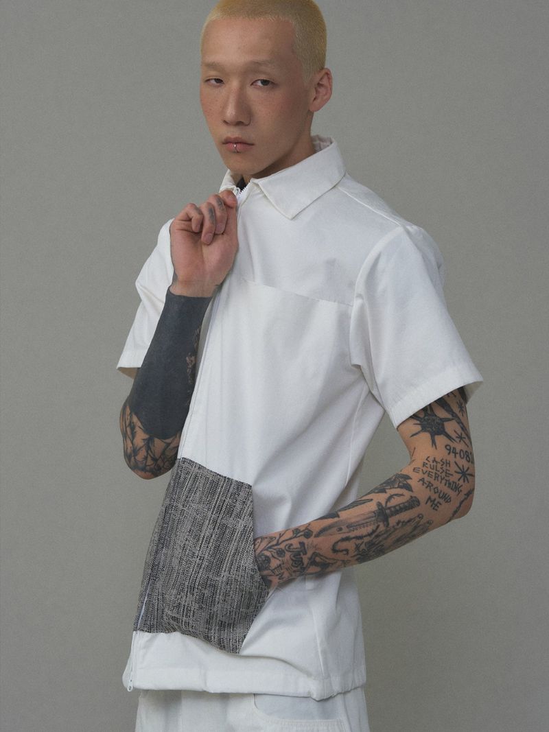  2WAY 01 REVERSIBLE HOOD JAKET WHITE
