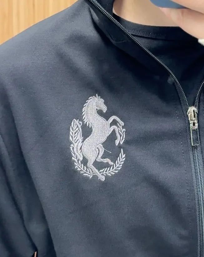 Nica Horse Embroidered Zip-Up