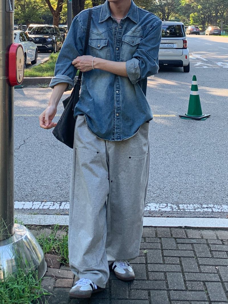 St Weston brush denim shirts