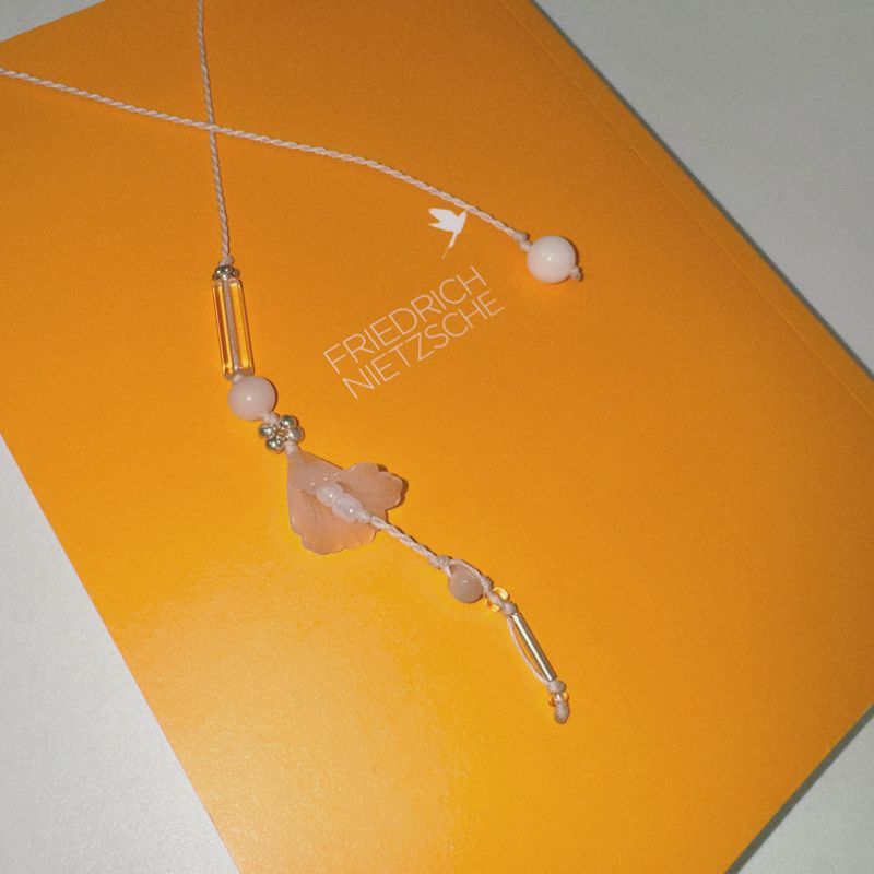 silver drop white flower bookmark
