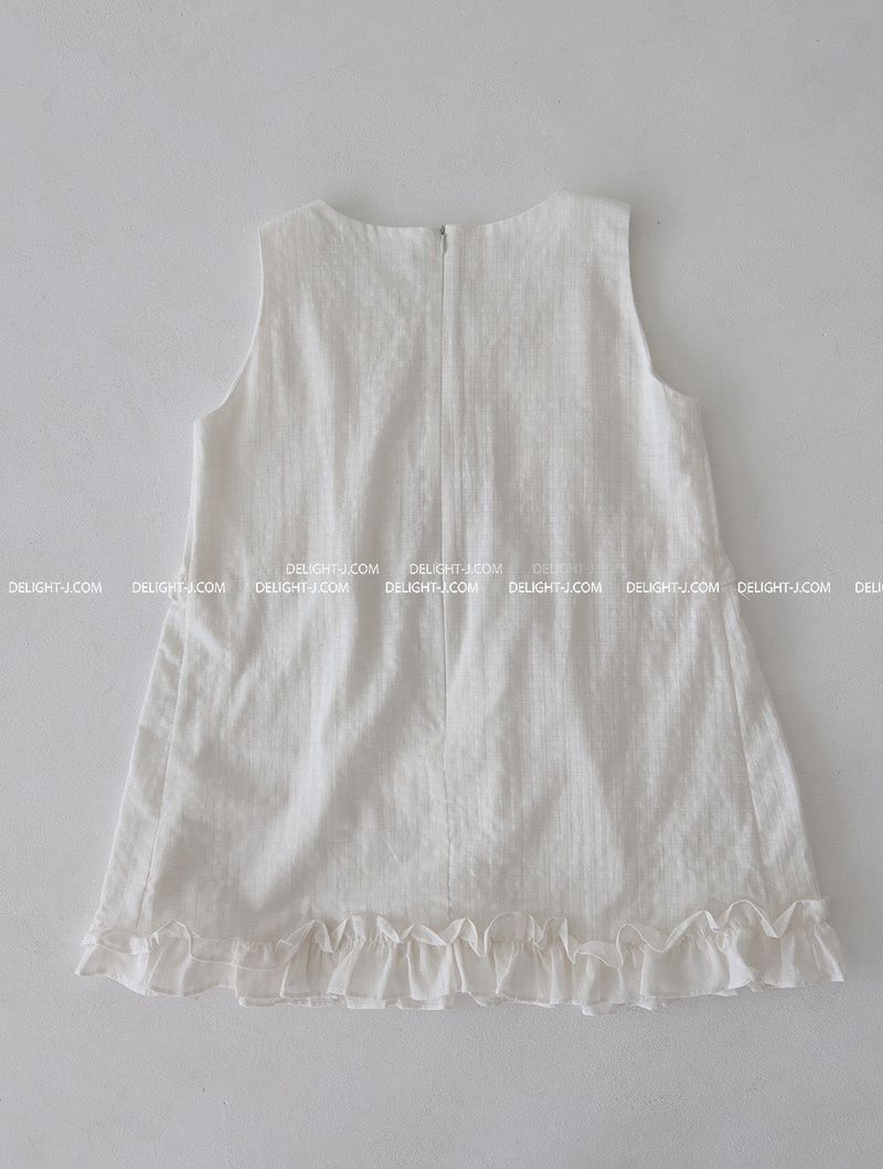 square frill mini-dress