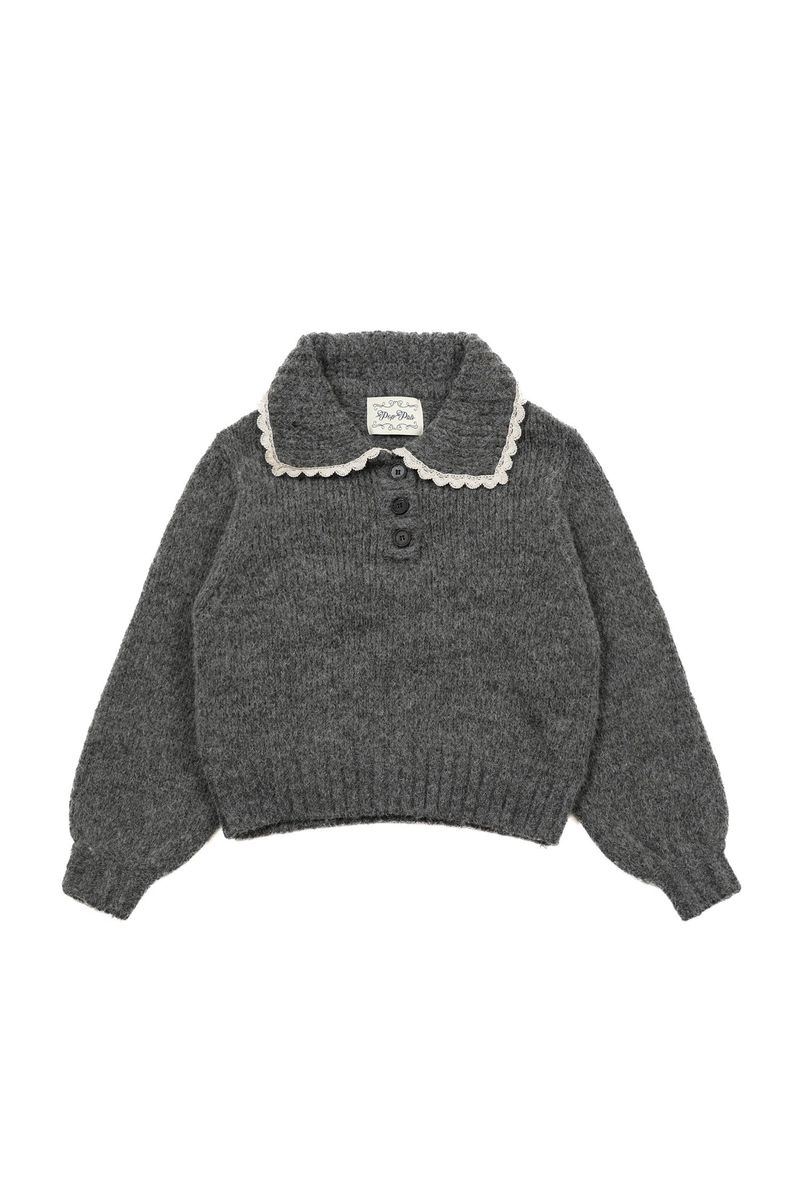 POPPALS（ポップパルズ）の「Anna Wool Collar Knit [Gray]（Tops）」
