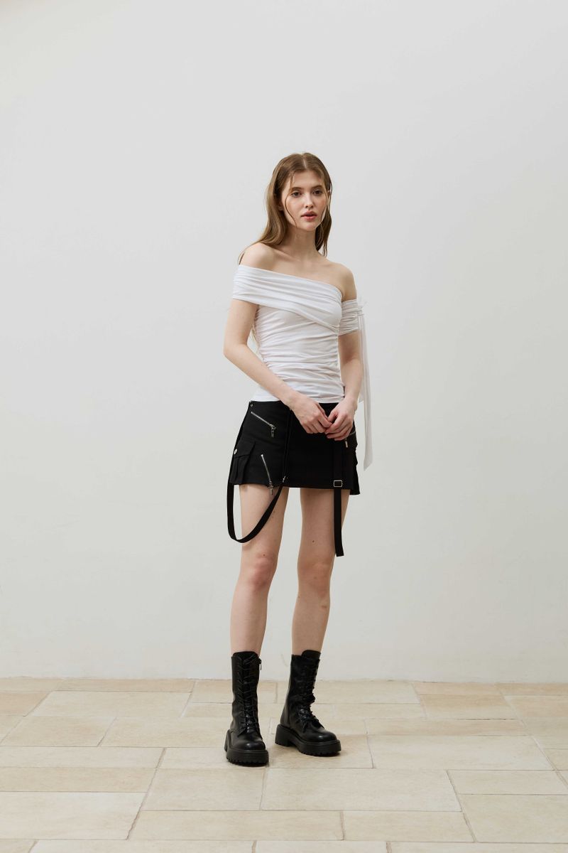 BELLA MINI SKIRT PANTS / BLACK