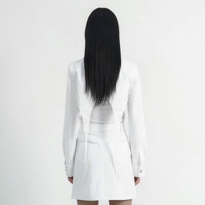 White Crop Jacket
