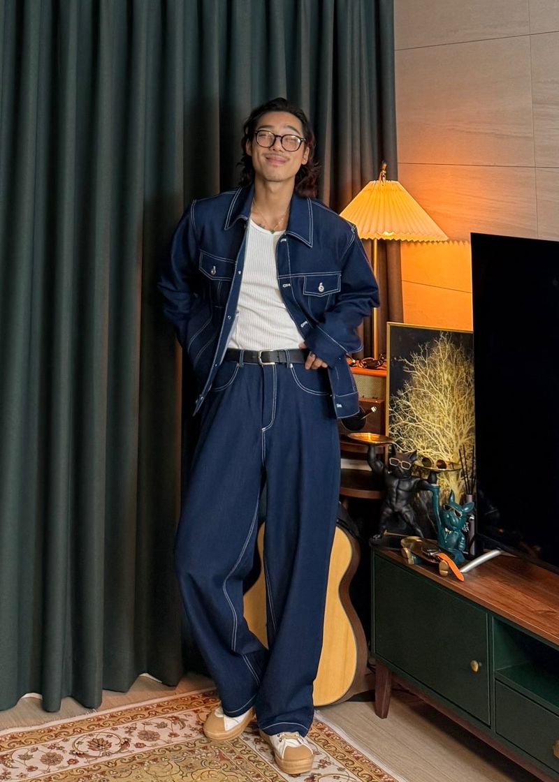 Stitch Bijou Denim Pants 3COLOR