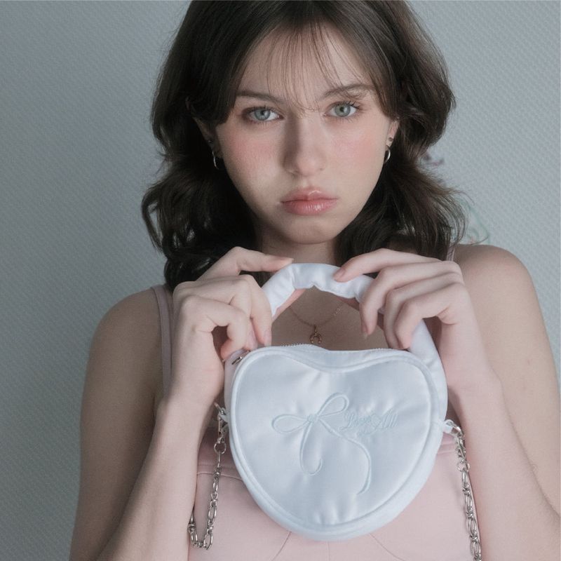 Heart mini bag_white