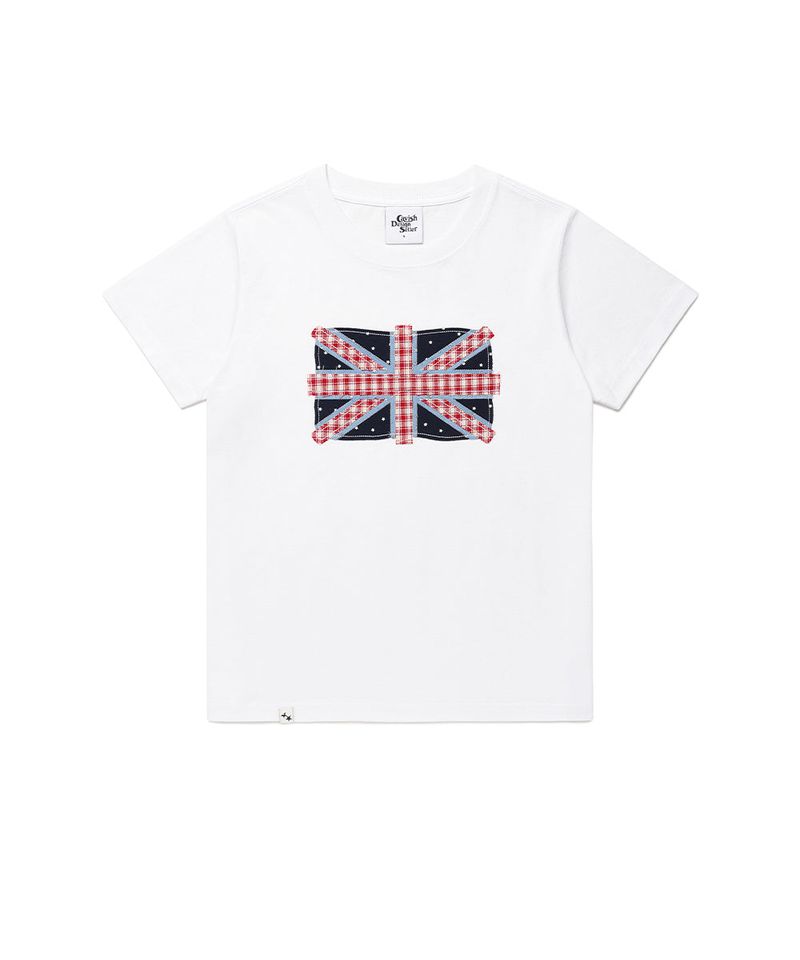 cavish（カビシ）の「UNION JACK SS TEE WHITE(CV2GMFT517A)（Tops）」