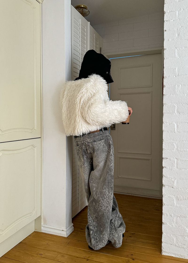 LEOPARD GRAY DENIM