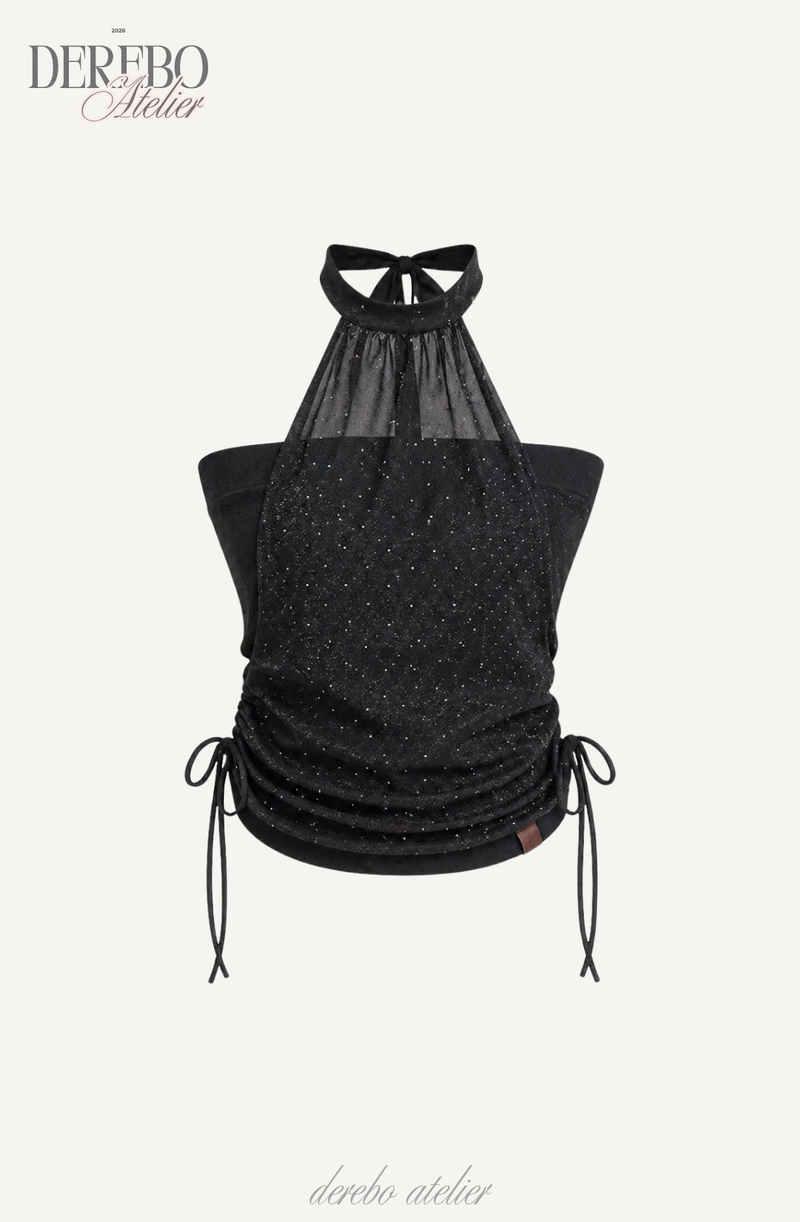 Shine halter chiffon blouse tube top