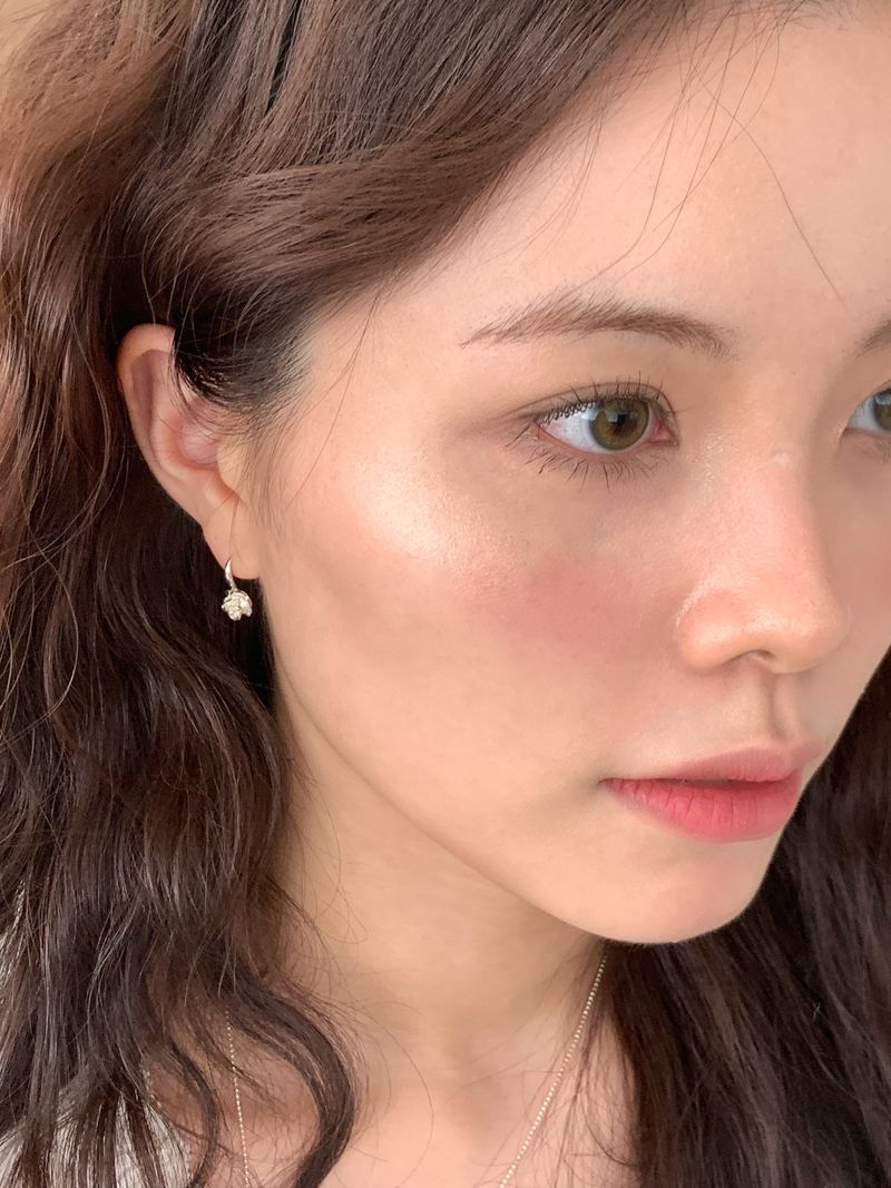 [MADE]HEART FLOWER EARRING (unbalance 2ps)
