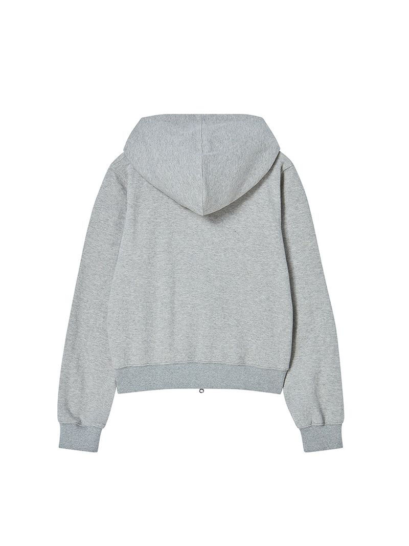 LETTER N HOOD ZIP-UP GREY
