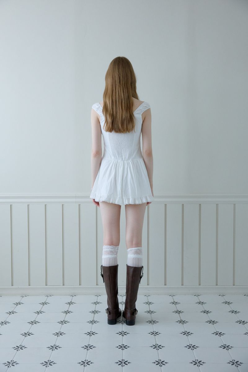 PURE SHIRRING LINE DRESS