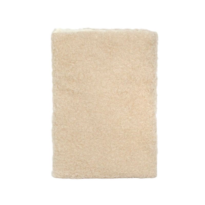 Fur RIbbon notebook pouch_beige
