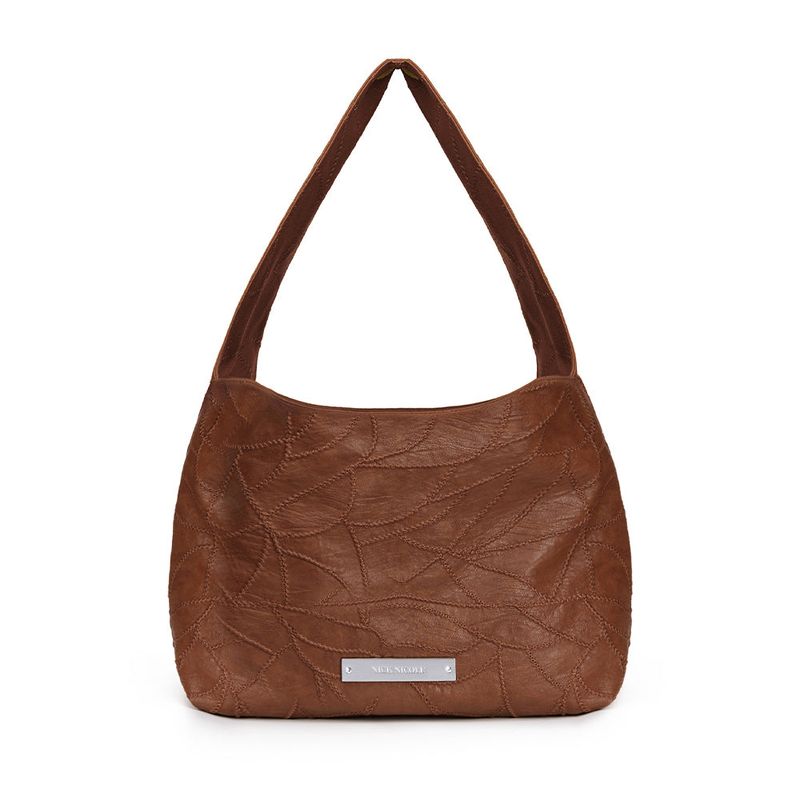 LEATHER WRINKLE TOTE BAG_BUTTER