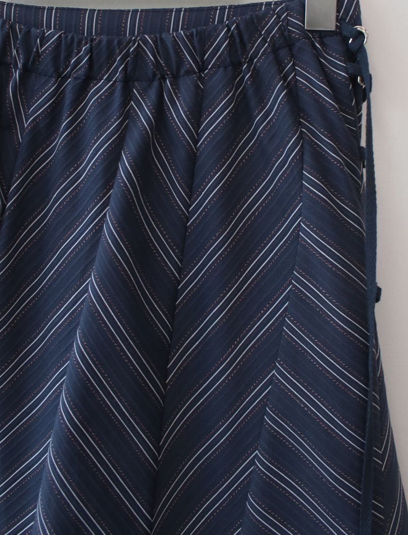zigzag pattern midi skirt