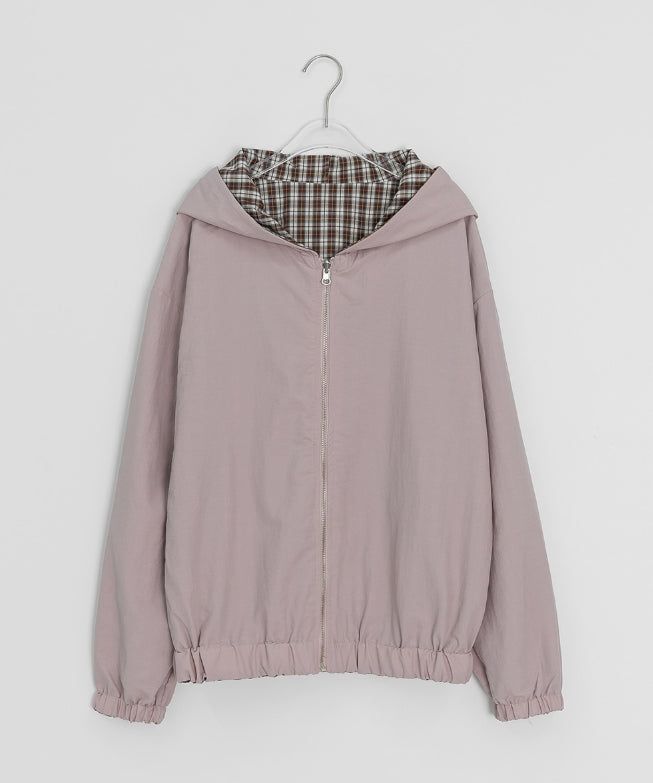 Modit Reversible Check Hood Windbreaker