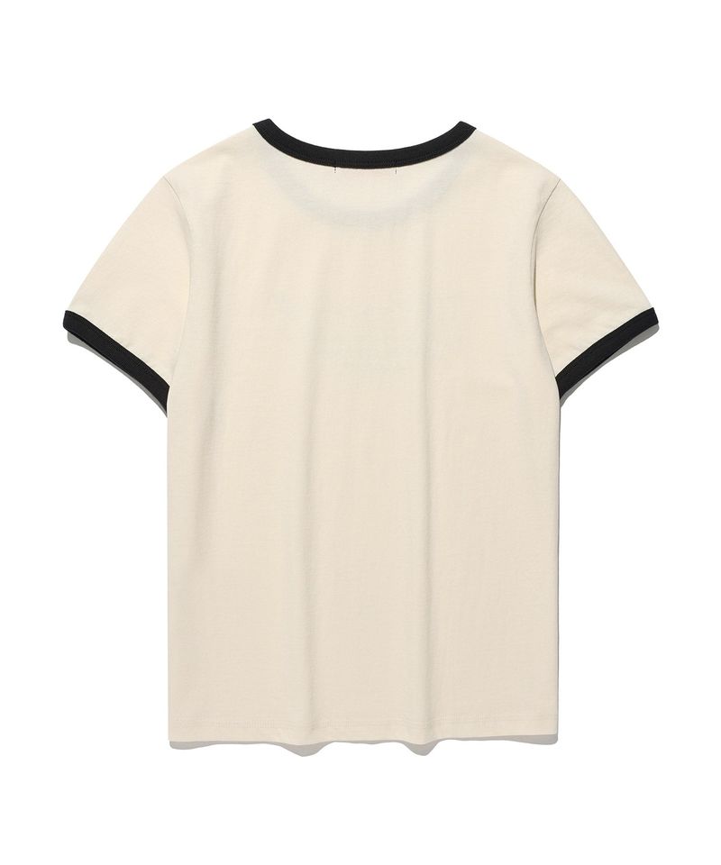 Kims Bam Line Ringer Tee Cream (KIB6MFT508A)
