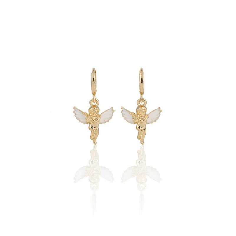 [MEOVV Sooin Earrings] Baby Angel Huggies Earrings - Gold Color