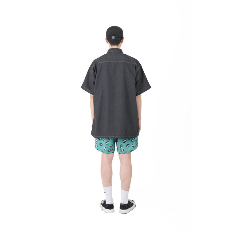 GREEN LEOPARD HALF PANTS