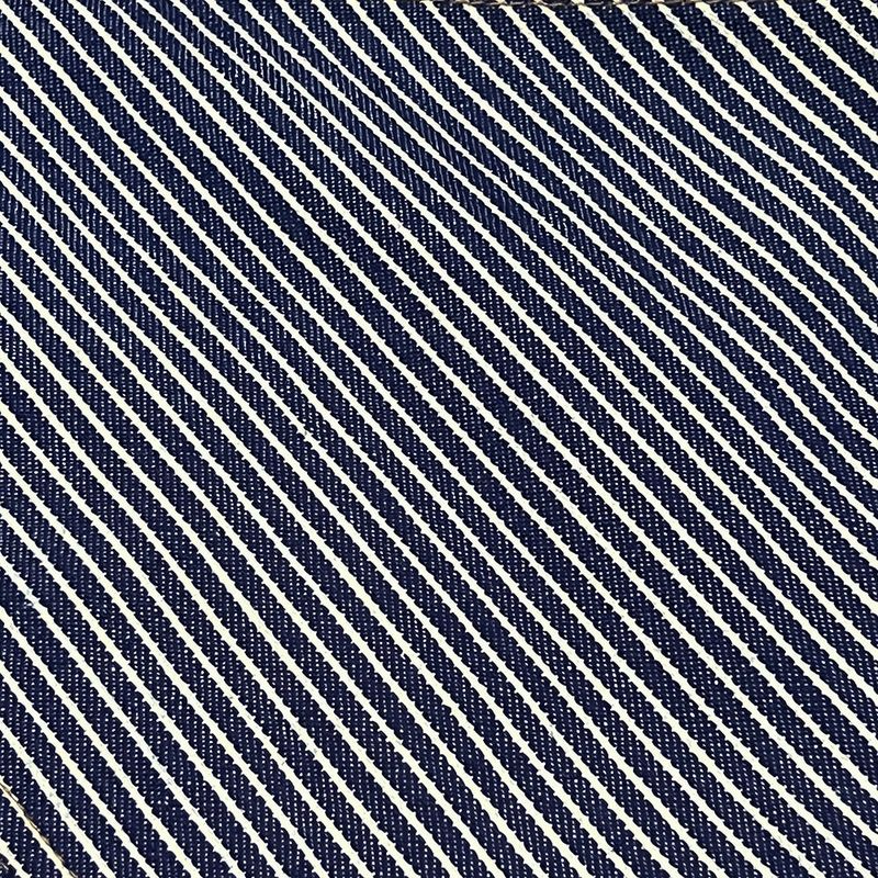 stripe patch denim cardigan_blue
