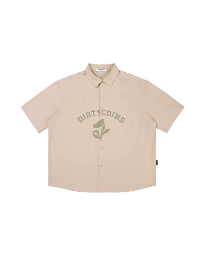 DirtyCoins（ダーティーコインズ）の「DirtyCoins Floral Silhouette Shirt Tan（Tops）」