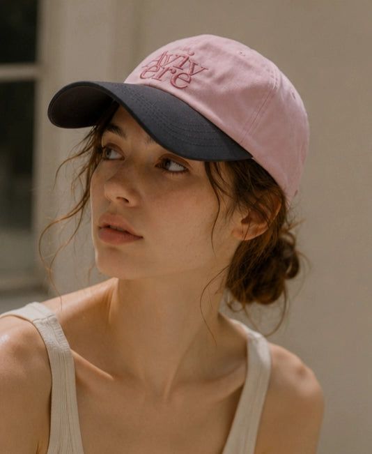 Avivere（アビベール）の「Avivere lettering cap denim pink brown（Hats）」