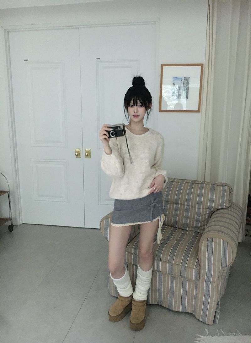 Angora Knit Sweater