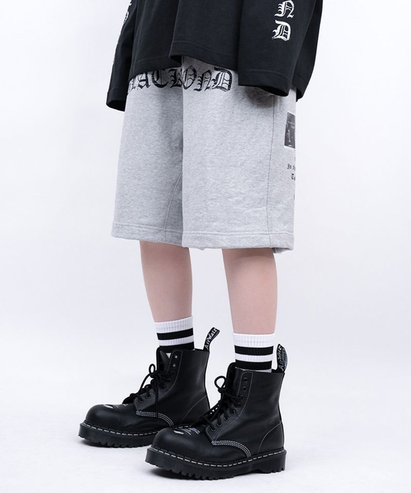 BLACKBLOND（ブラックブロンド）の「BBD Crushed Faith Sweatshorts (Gray)（Pants）」