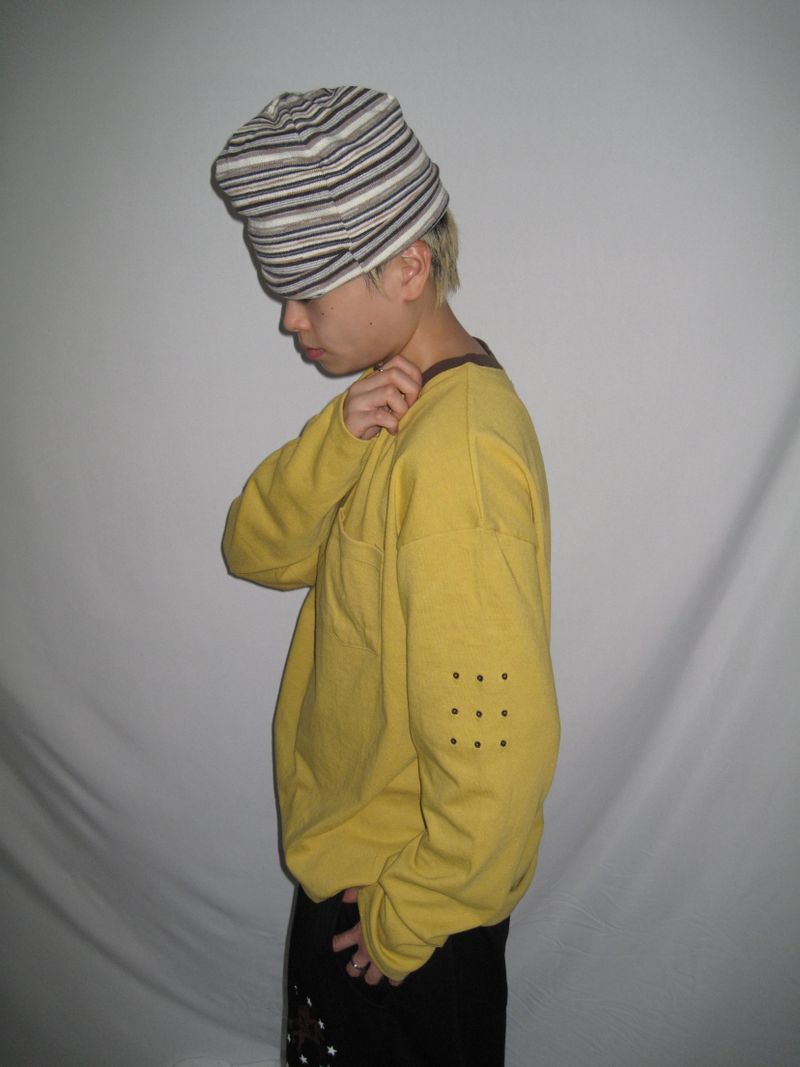 Pocket Contrast Ringer Long Sleeve T-Shirt(4c)