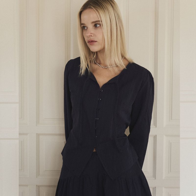 Bright some blouse (navy)