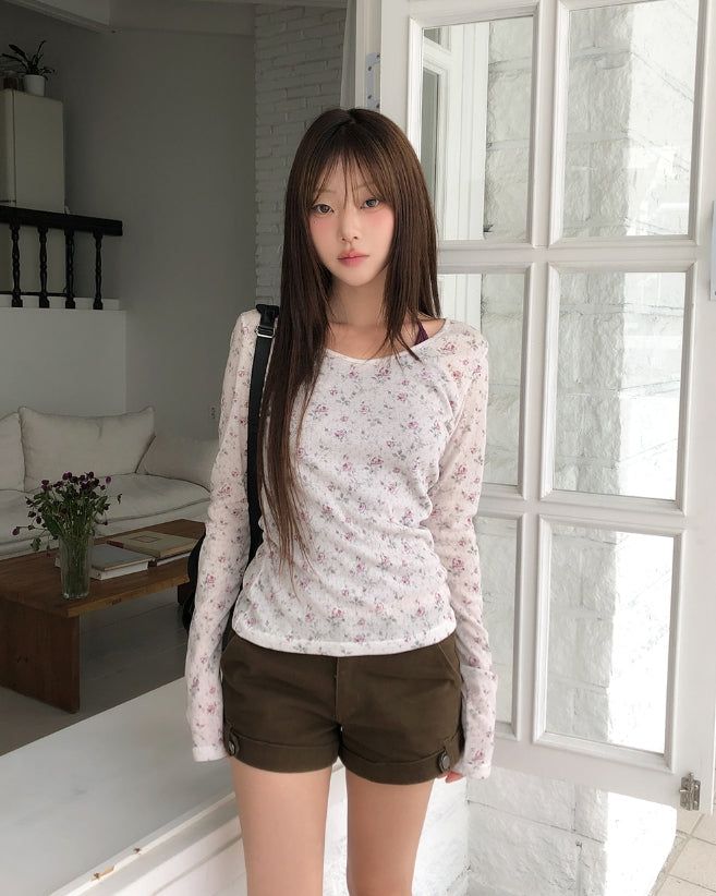 Mohen Flower Jacquard Long Sleeve