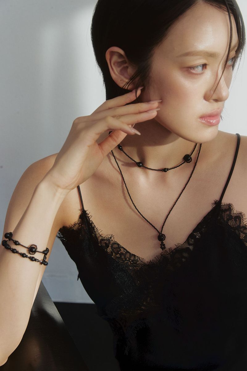 Onyx drop necklace (2 size)