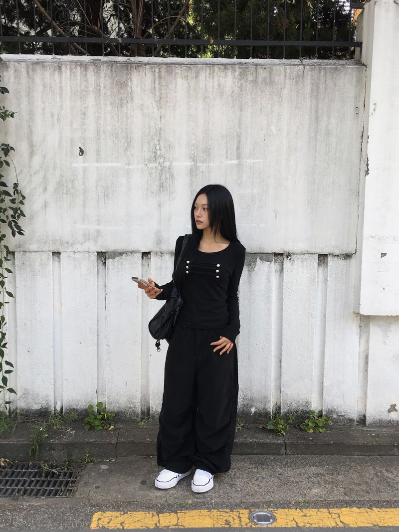 Léon Metal Slim Button Long Sleeve (3c)