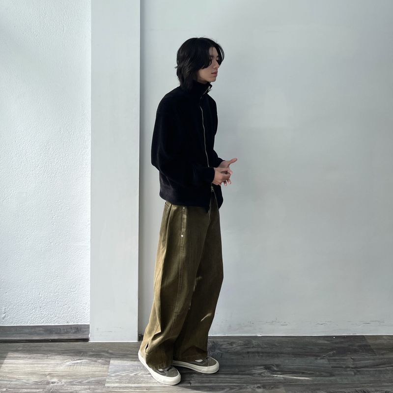 Washed Wide Denim Pants