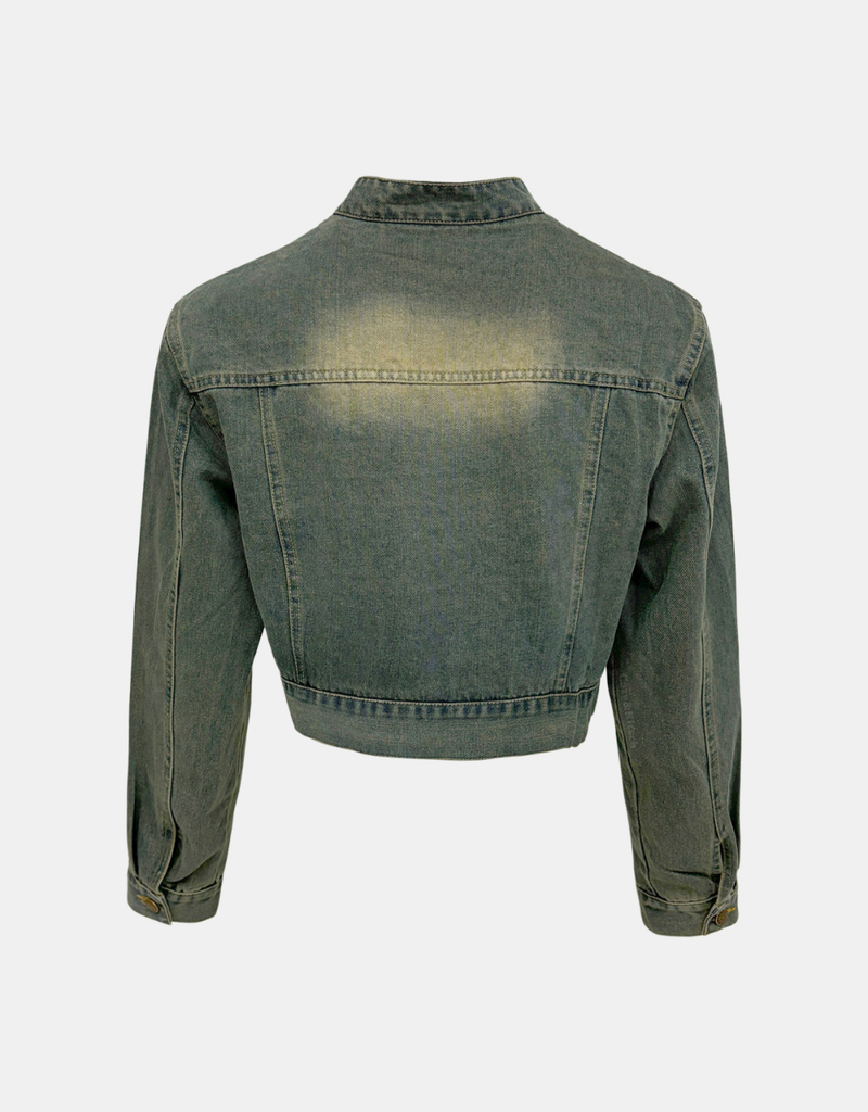 Bren Wash Denim Zip Up