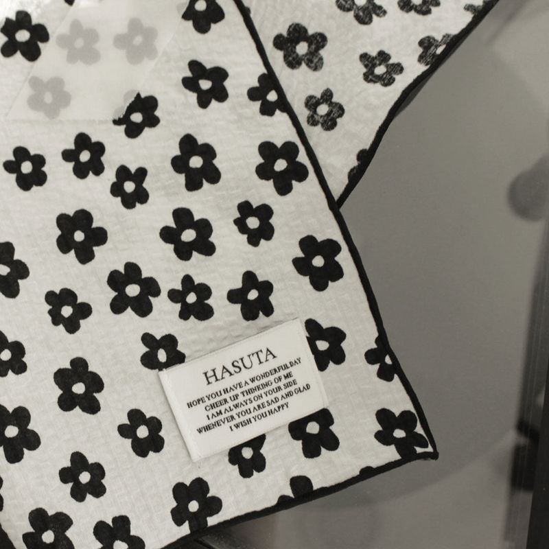 Black flower kitchen cloth