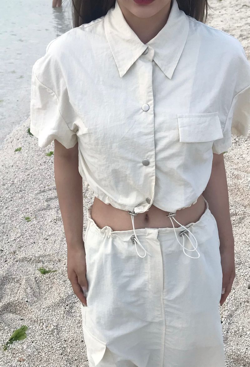 Sandy nylon set up skirt