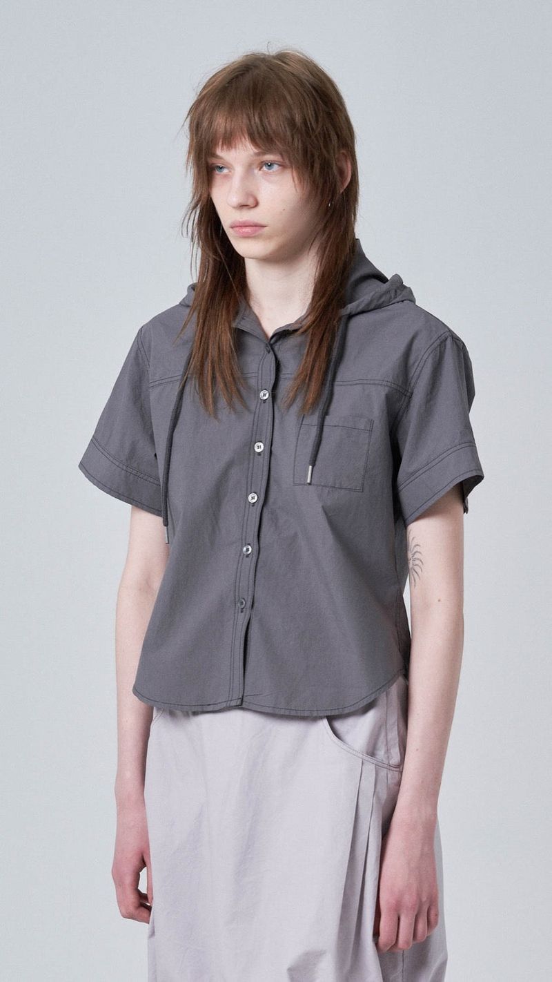 Hooded shirt_charcoal