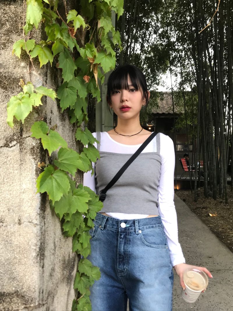 Slim layered shirring t