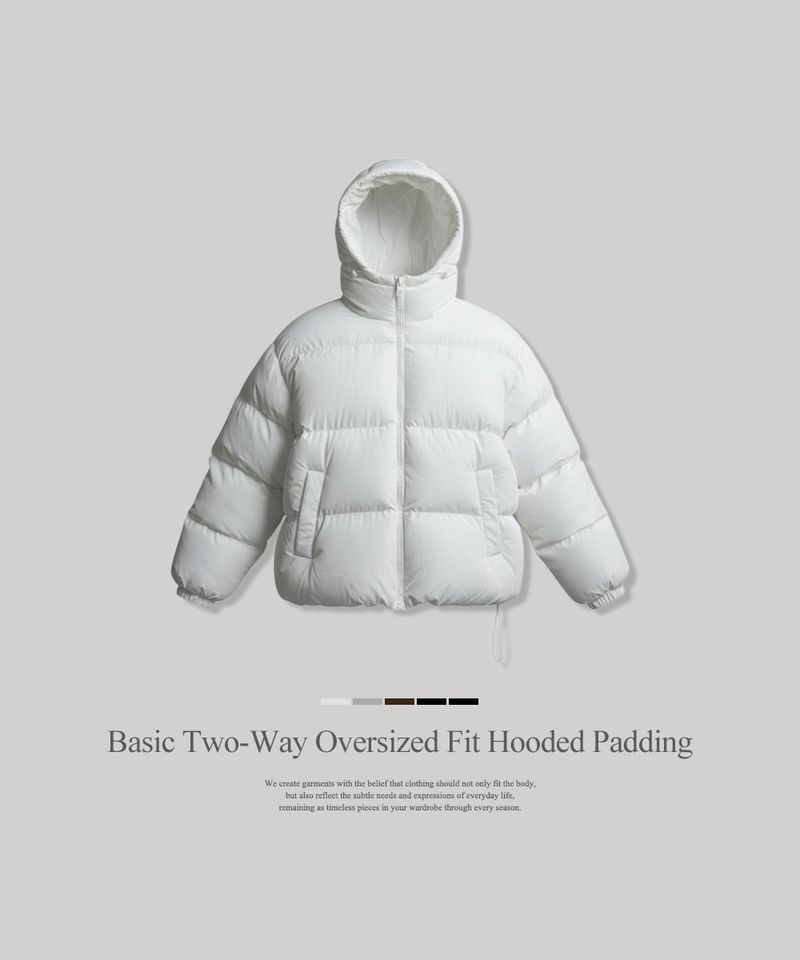 Dake Basic Daily Two-Way Overfit Hooded Padding